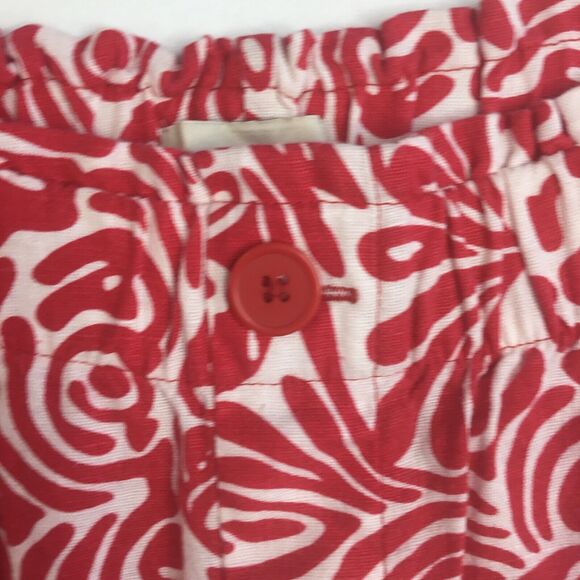 NWT LOFT outlet linen blend pull on high rise shorts red print woman's size XL - Picture 11 of 12